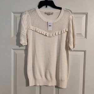 Loft Short Sleeve Sweater Top